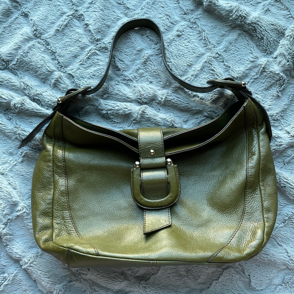 Etienne Aigner seaweed green soft leather hobo